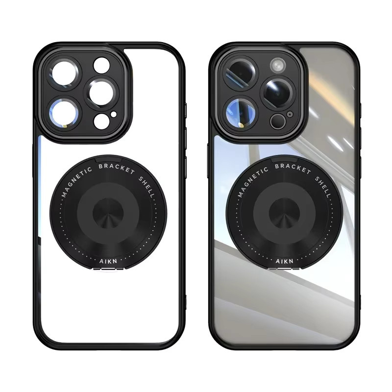 Magnetische drehbare Handyhülle mit Objektivschutz für Apple iPhone 17 16 15 14 13 12 Pro Max in Grau - Bild 2