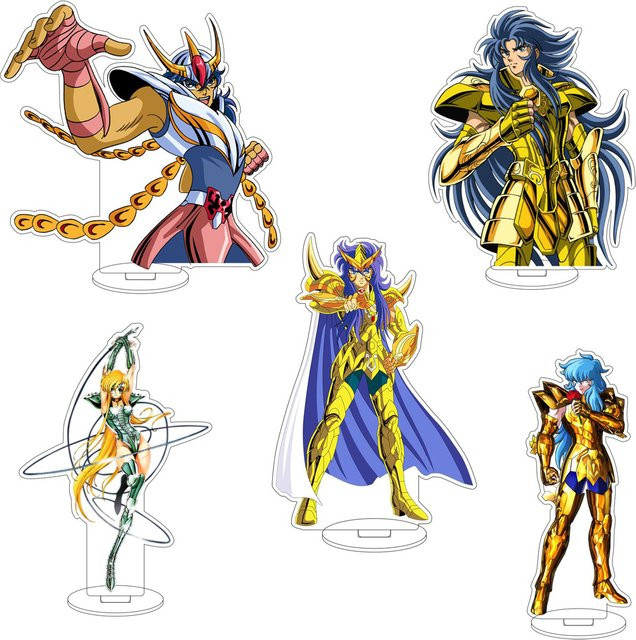 Bandai Saint Seiya Athena Sasha Seiya Sage Hasgard Regulus Saphiri Acryl-Figur Standfigur, 16cm - Bild 1