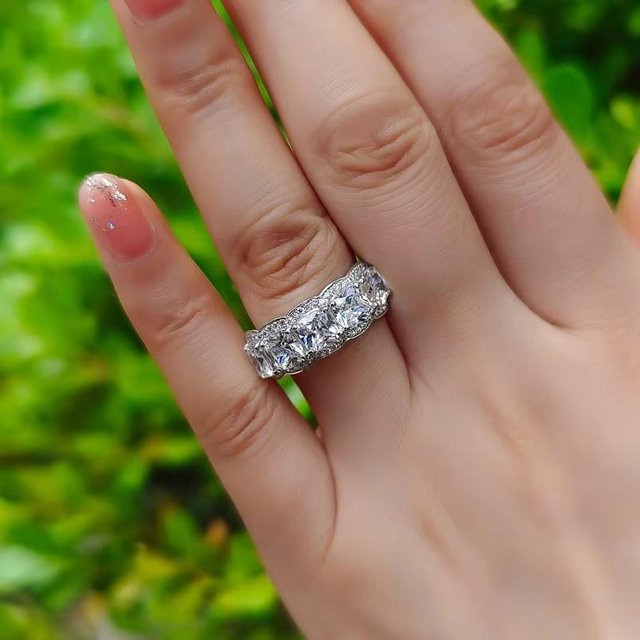 Huitan Ring Damen, Silber, Kupfer, Zirkonia - Bild 1