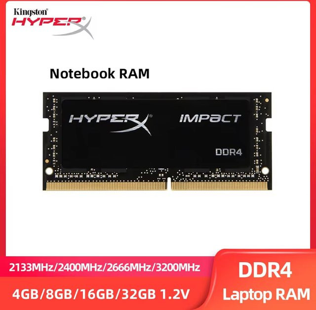 Kingston DDR4 SODIMM Notebook-RAM PC4-19200 2400 MHz Schwarz - Bild 1
