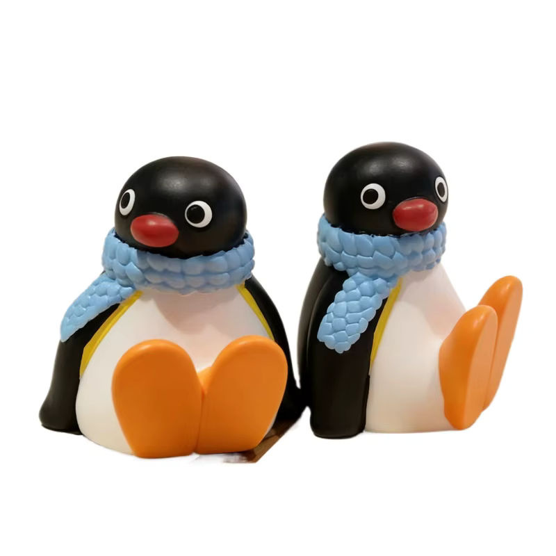 TAKARA TOMY Pingus Pinguinfamilie Dekorationsfiguren aus Kunststoff in Schwarz - Bild 7