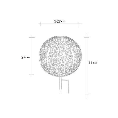 Globo Lighting Solarleuchte LED aus Metall in Silber und Grau mit Erdspieß für den Garten - Bild 3