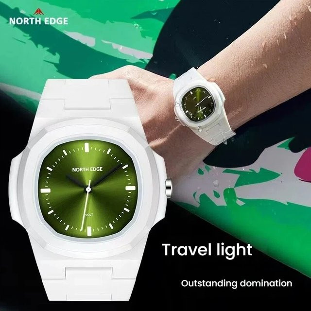 NORTH EDGE Armbanduhr, Quarz, Kunststoff, Grün, Unisex - Bild 1