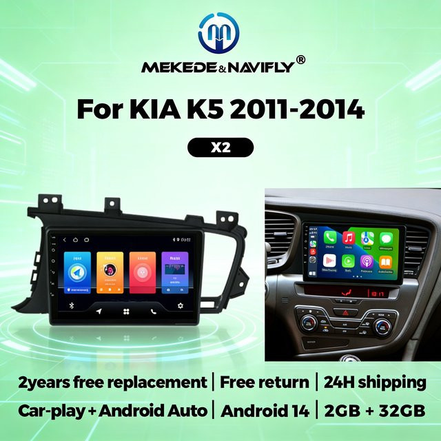 STRONGNAVI Autoradio mit HD-Bildschirm für KIA Optima K5 2013-2015 inklusive Android Auto, CarPlay, GPS-Navigation und Wi-Fi in Schwarz - Bild 1