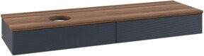 V&B Waschtischunterschrank Antao mit Frontstruktur und Beleuchtung in Weiß, B/T: 160 x 50 cm - Bild 1