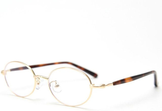 HBK Retro Oval Korrektionsbrille, Metall, Unisex, white - Bild 1