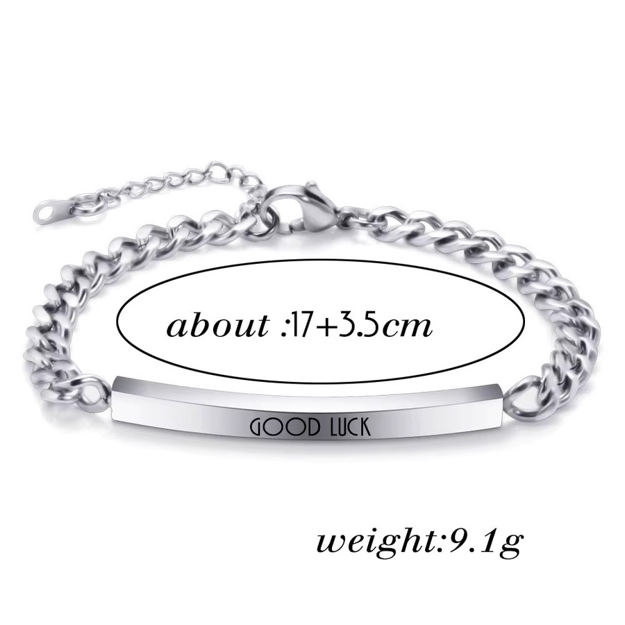 VQYSKO Paararmband Edelstahl, Silber, Unisex, 7 mm - Bild 2