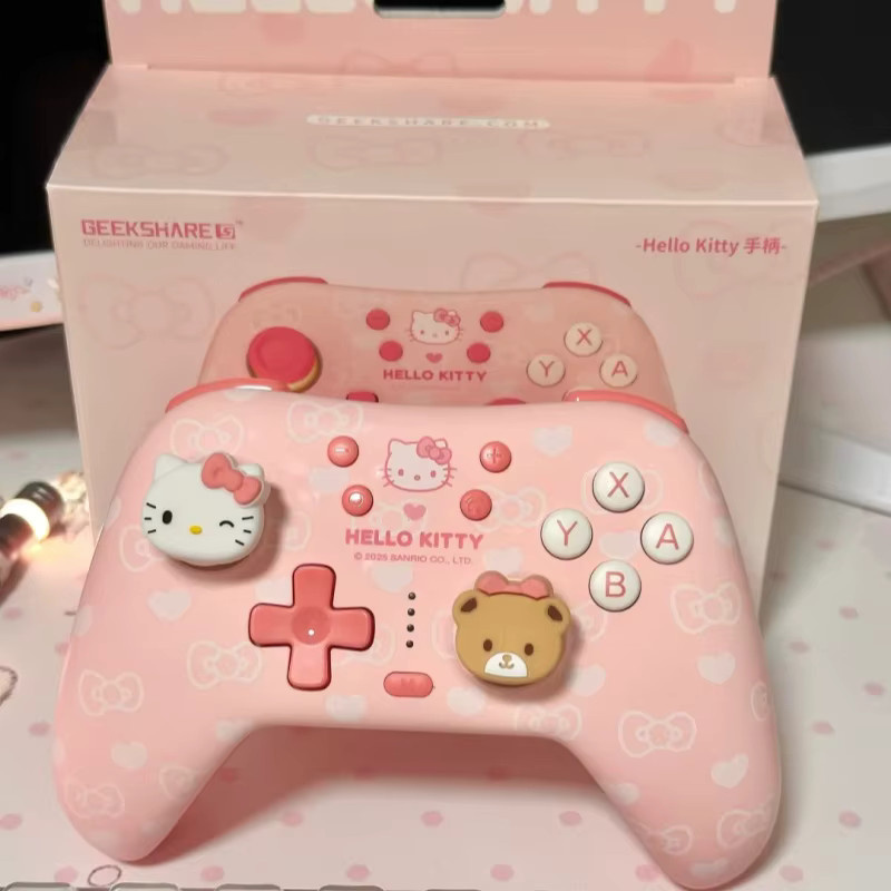 Sanrio Hello Kitty Wireless Gamepad 50th Anniversary Edition in Pink für Nintendo Switch, PC, Android und iOS - Bild 3