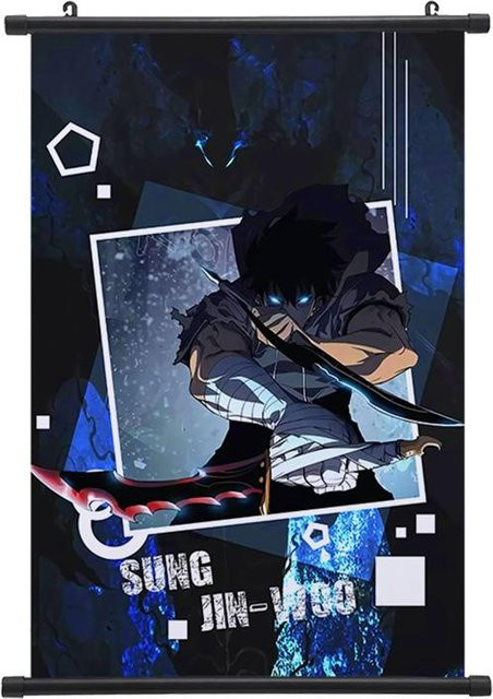 Solo Leveling Sung Jin Woo Wandbehang aus Polyester, Multicolor, B: 40 cm, H: 60 cm - Bild 1