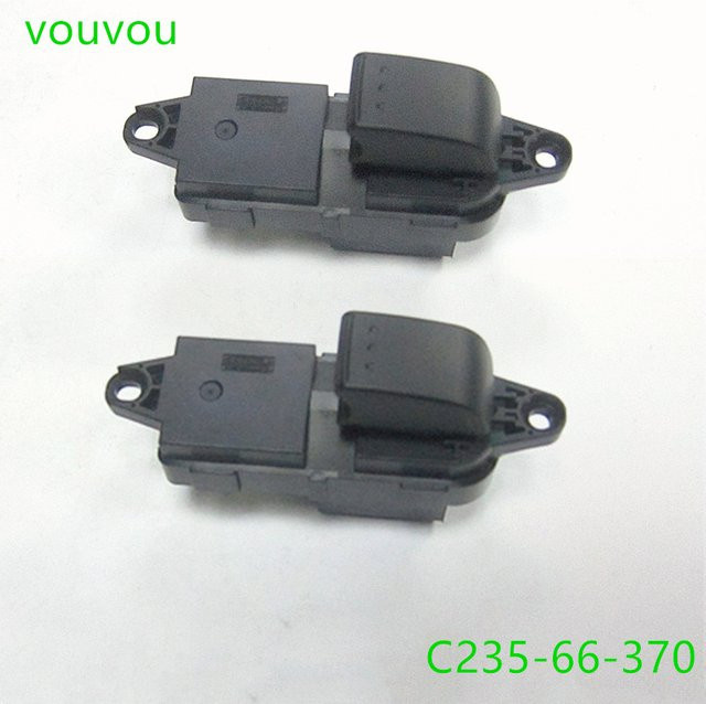 VOUVOU Elektrischer Einzelfensterschalter für Mazda 5 2007–2015 CR CW Premacy, vordere rechte Tür, Schwarz, C235-66-370 - Bild 1