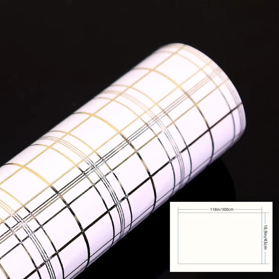 Elegantes Geschenkpapier in Gold und Weiß mit modernem minimalistischem Design, Breite: 43 cm, Länge: 3 m - Bild 2