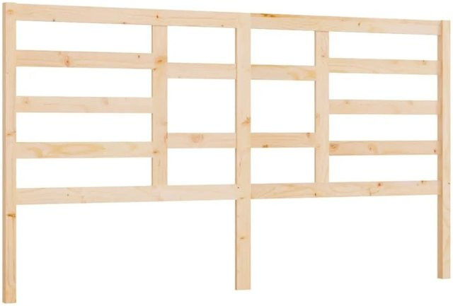 vidaXL Kopfteil aus Massivholz Kiefer in Braun mit Lattendesign, B/H: 206 x 104 cm, Tiefe: 4 cm - Bild 1