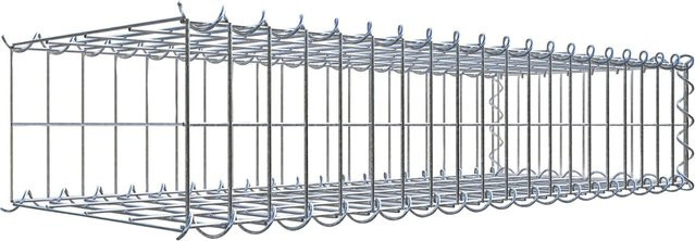 Gabiona Anbaukorb Typ 2 aus Stahl, silbergrau, Maschenweite: 5 x 10 cm, B/T/H: 20 x 40 x 100 cm - Bild 1