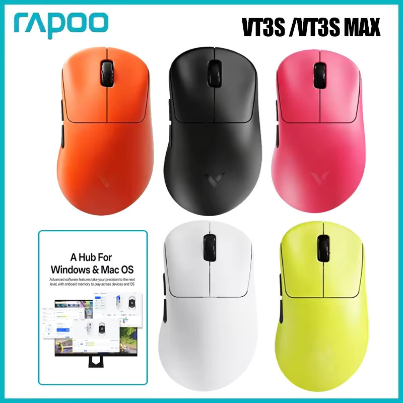 Rapoo VT3S GEN-2 Ultraleichte Gaming Maus in Gelb mit 8K Polling-Rate und kabelloser Verbindung - Bild 2