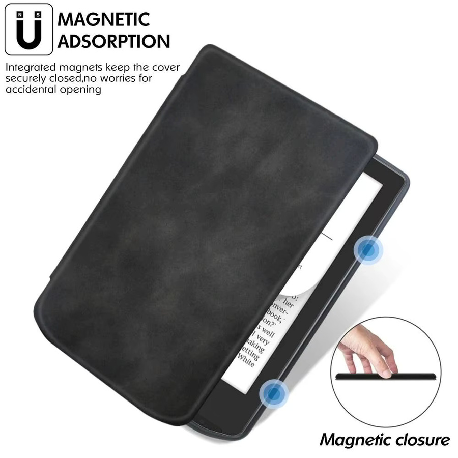 Pocketbook Verse und Verse Pro E-Reader Case Filio Ultra Slim Cover in Schwarz mit Auto Wake/Sleep Funktion und weicher TPU-Schutzhülle - Bild 2
