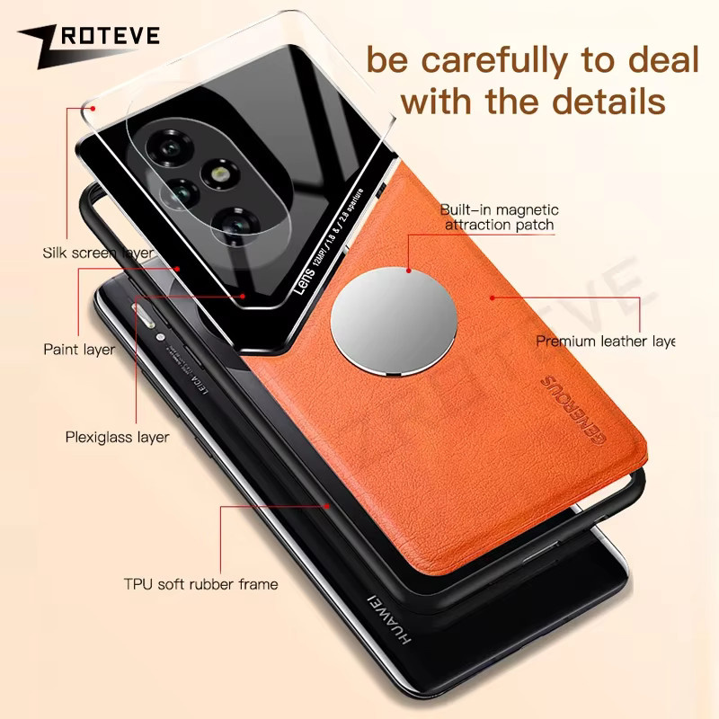 ZROTEVE Soft-Frame Handyhülle mit Leder-Textur für Honor 200 Pro, Honor 400 Pro und Honor 400 Lite in Schwarz - Bild 3