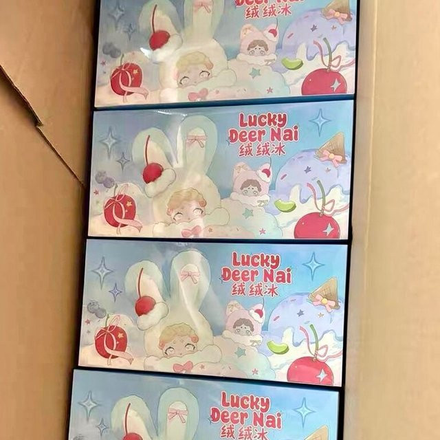 Lucky Deer Nai Kaninchen Kirsch-Thema Flauschiges Eis, Plüsch-Blindbox, Set/Bundle - Bild 1