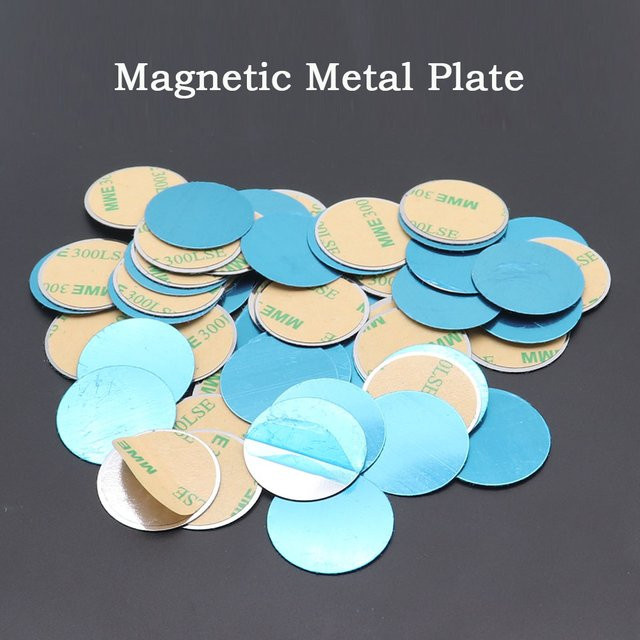 TingDong 5er Set Silberne Magnetische Metallplatten für Universelle Auto-Handyhalterungen - Bild 1