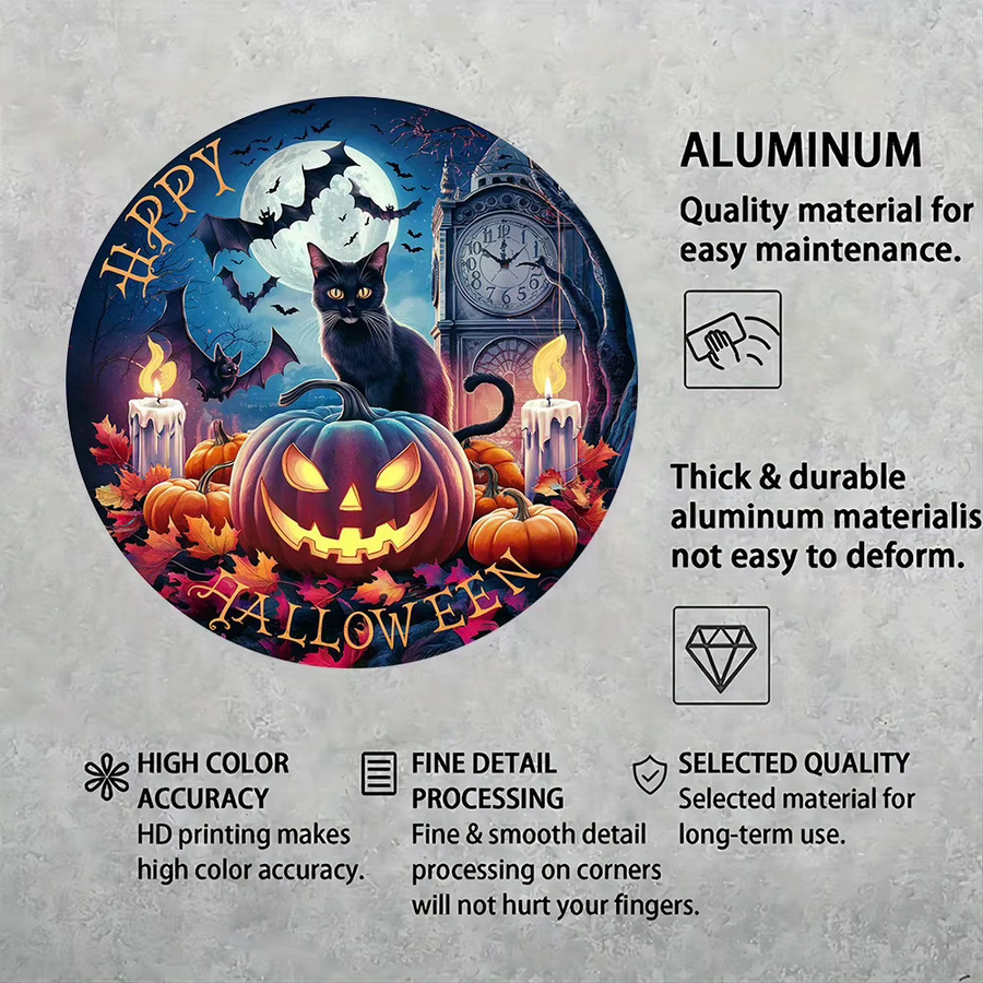 Potdemiel Rundes Wandornament aus Metall in Mehrfarbig, Abstraktes Hängendes Metallkunstwerk mit Tier- und Geometrie-Motiven, Durchmesser: 20 cm - Bild 4
