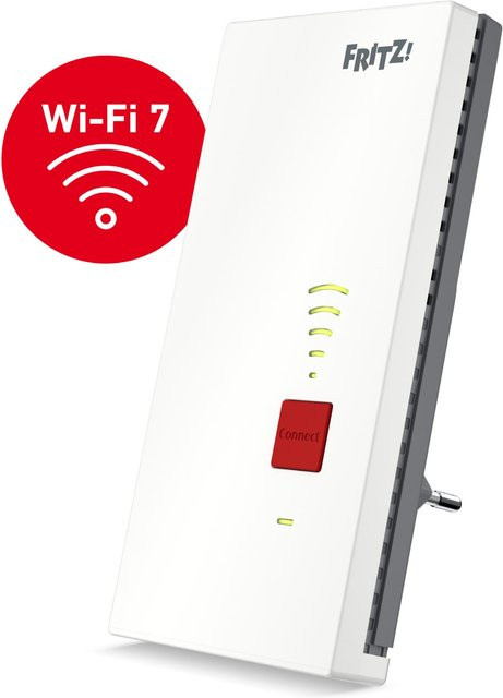 AVM FRITZ!Repeater 2700 WiFi 7 WLAN Repeater mit LAN und Mesh-Unterstützung in Weiß/Grau - Bild 1