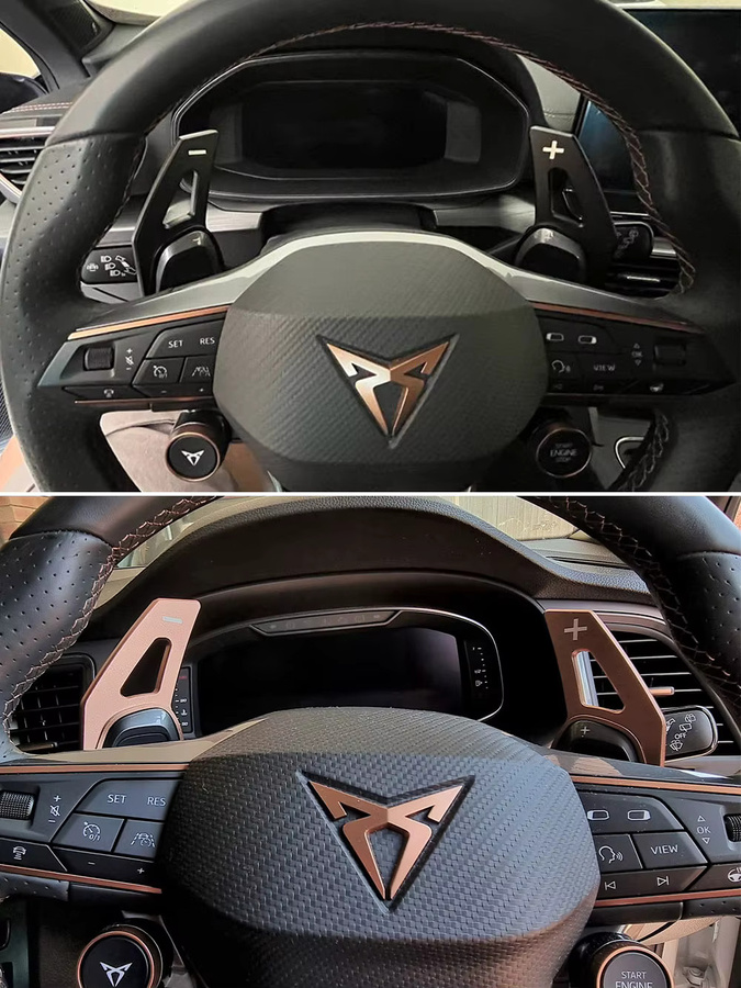 Beinuli Lenkradschaltpaddel Verlängerung für Cupra Ateca Formentor VZ5 Leon 2021-2025 in Bronze - Bild 4