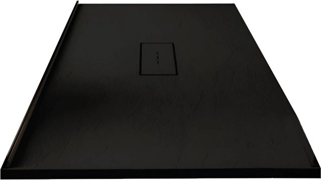 Stano Mineralguss Duschwanne Extra Flach Vic in Schwarz B: 180 cm, T: 70 cm - Bild 1