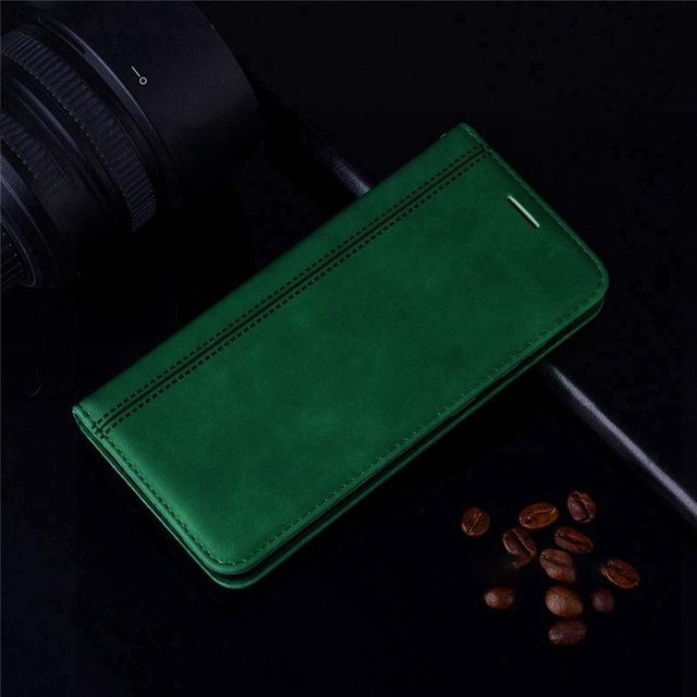 Luxus Leder Klappbrieftasche Hülle für Motorola Moto G-Serie und Edge 50 Fusion in Grün - Bild 1