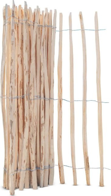 Stiltreu Palisadenzaun Haselnuss aus unbehandeltem Holz, Farbe: Braun, B/H: 500 x 150 cm - Bild 1