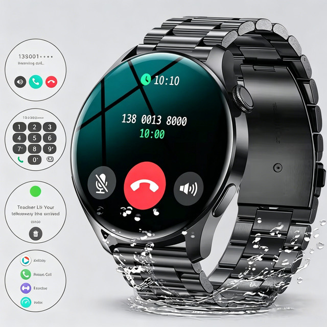 Ola Esporte Smartwatch in Schwarz mit Bluetooth-Anruffunktion, Gesundheitsüberwachung und Wasserfestigkeit für Herren und Damen - Bild 1