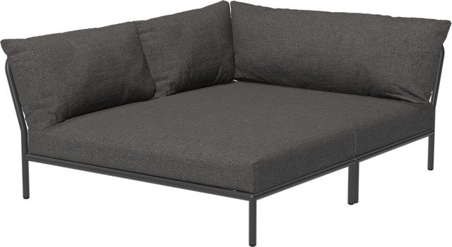 Houe LEVEL 2 Lounge Ecke Cozy Corner links in Dunkelgrau mit Polsterung und Aluminiumgestell B/T/H: 222 x 173,5 x 68,5 cm - Bild 1