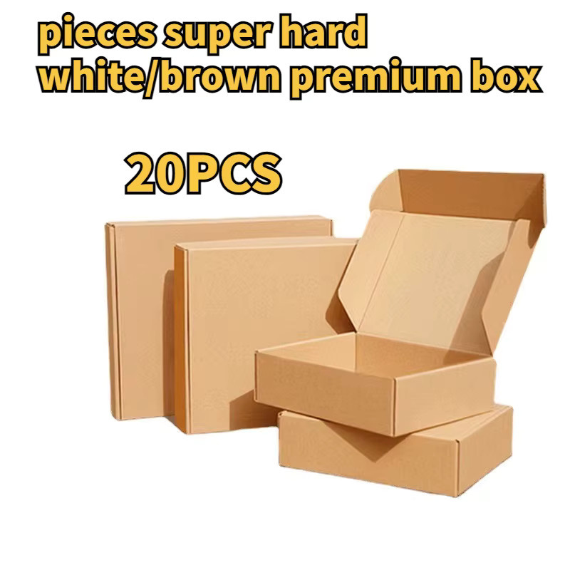 20 Stück Kartonverpackungen aus Wellpappe in Weiß und Braun für Geschenke und Süßigkeiten - Bild 1