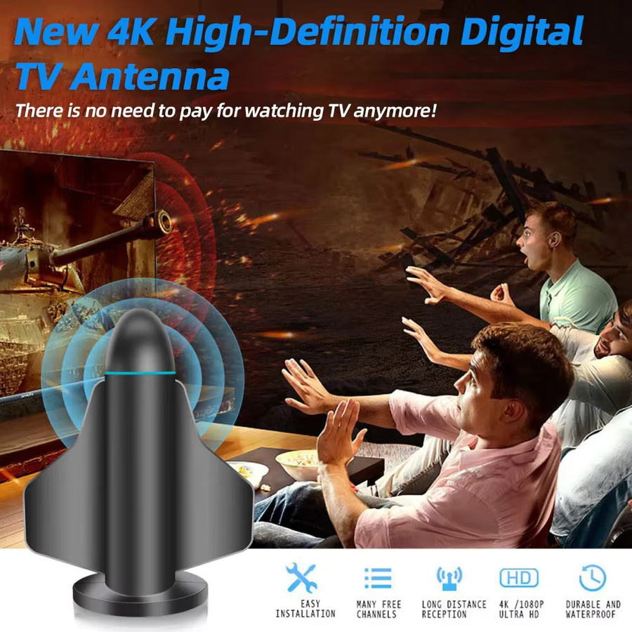 YUNYINMING Indoor HD Digital TV Antenne für HDTV in Schwarz - Bild 5