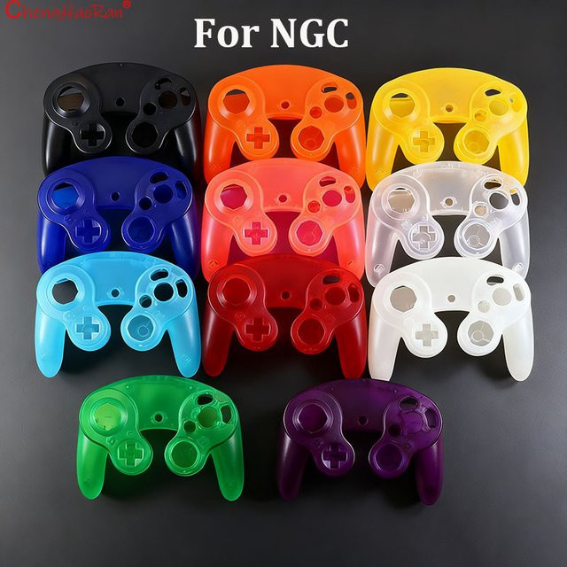 ChengHaoRan Ersatzschalen für NGC Gamecube Controller in Blau, Retro Kunststoff Gehäuse oben und unten - Bild 1