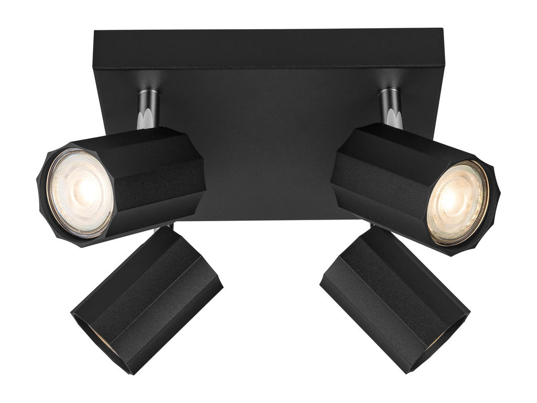 LIVARNO HOME Deckenschienenleuchte in Schwarz mit 4 neig- und schwenkbaren LED-Spots für GU10 Leuchtmittel - Bild 3