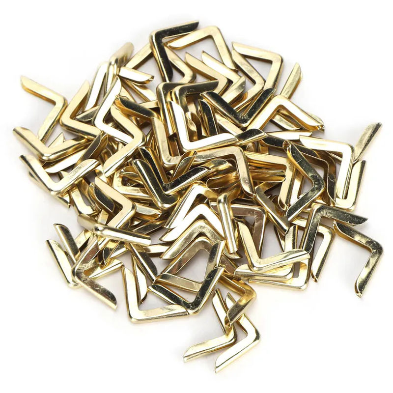 100 Stück OutsideWorld Eckschutz aus Aluminiumlegierung in Gold im Vintage-Design für Fotoalben und Notizbücher, 2,2 mm - Bild 5