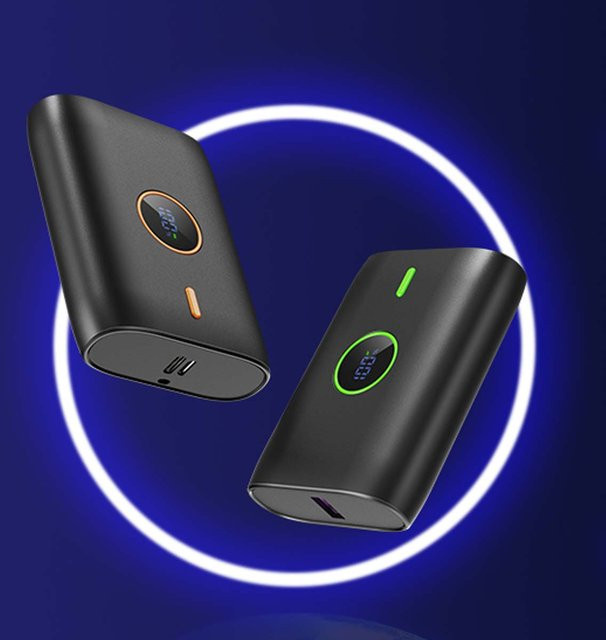 Hagnus Powerbank 10000 mAh mit 22,5 W Schnellladung und USB-C Eingang sowie Ausgang in Orange oder Schwarz - Bild 1