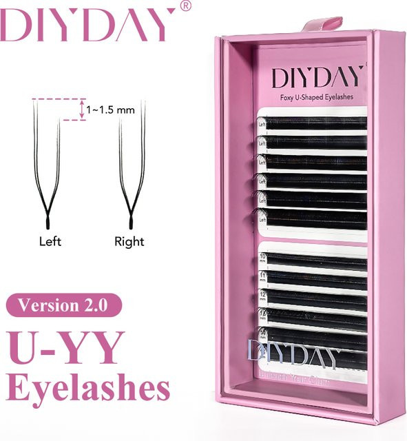 DIYDAY Foxy U-YY Wimpernverlängerung, Black, Natürlich, Unisex - Bild 1