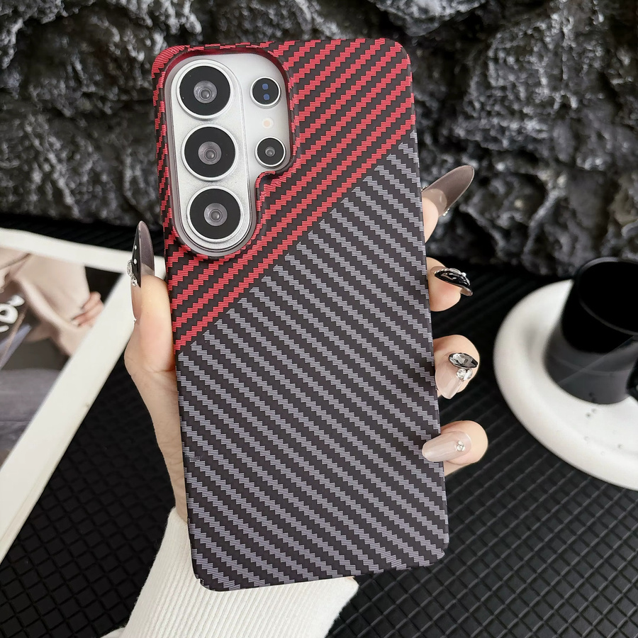 Luxus Kevlar-Aramid-Carbonfaser Hülle für Samsung Galaxy S26 Plus Ultra mit MagSafe Magnetfunktion in Multicolour - Bild 1