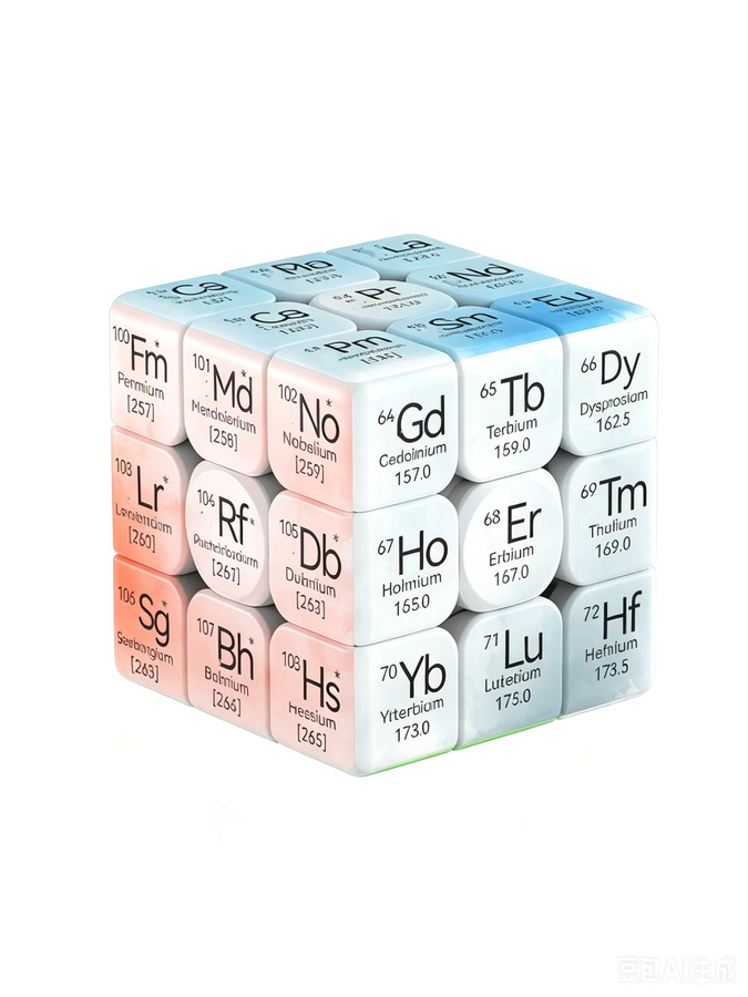 Gowinbaby Periodensystem Lernpuzzle, 3x3 Zauberwürfel, Desktop Logik-Geschwindigkeits-Fidget-Ornament - Bild 2