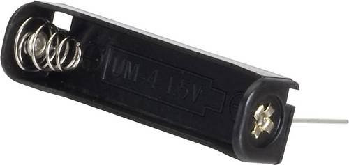 TRU COMPONENTS BH-411-3P Batteriehalter für 1x Micro AAA in Schwarz - Bild 1