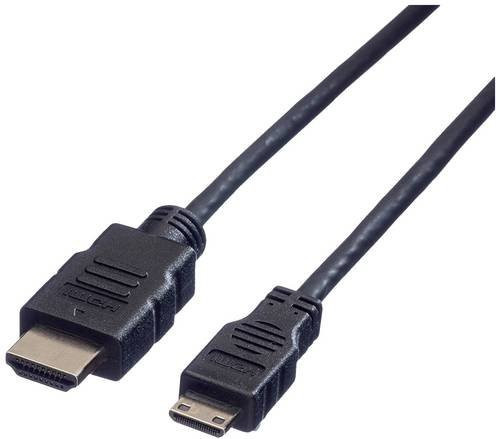 Value HDMI Anschlusskabel HDMI-A auf HDMI-Mini, Schwarz, Länge: 2,00 m, Geschirmt - Bild 1