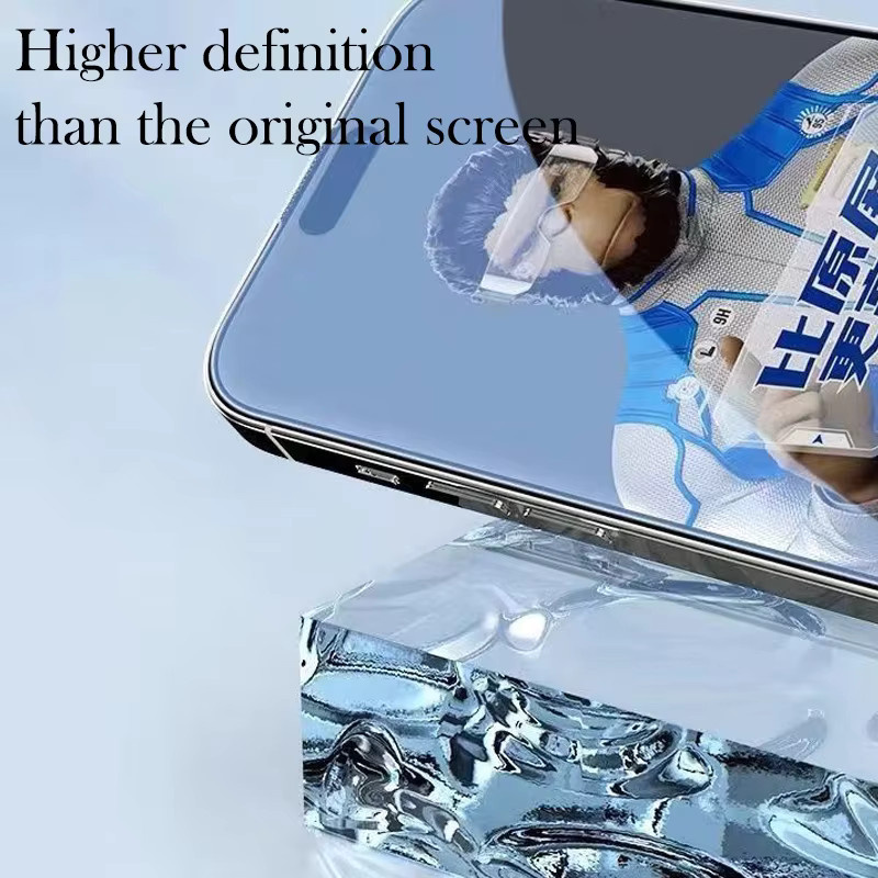 Blueo Displayschutzfolie aus gehärtetem Glas für iPhone 16 Pro Max und iPhone 16 Plus, transparent - Bild 2