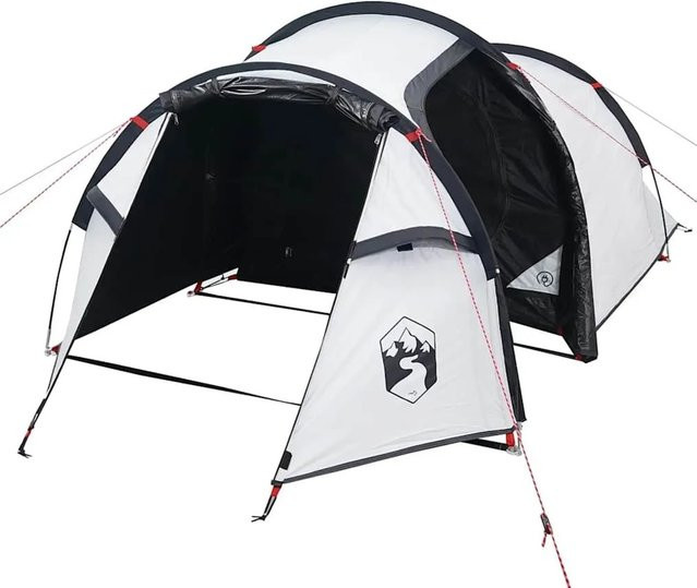 vidaXL Tunnel-Campingzelt für 3 Personen in Weiß und Dunkel in Wasserdicht, Modell 94393 - Bild 1
