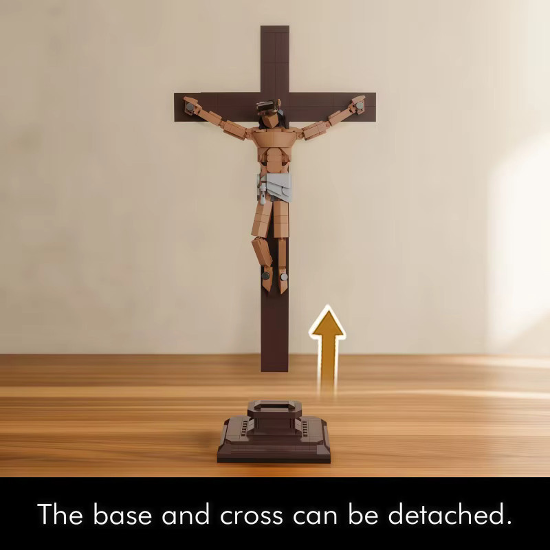 CACO BLOCKS Modell der Kreuzigung Jesu, MOC-Bausteinset, christliche religiöse Dekoration, ab 8 Jahren - Bild 2