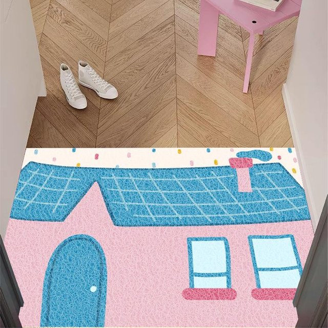 Rutschfeste Eingangsteppich Yiran Furniture in Creme mit Seidenring-Design, Breite: 100 cm, Tiefe: 120 cm - Bild 1