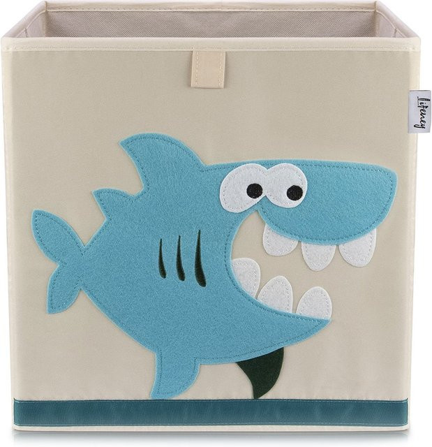 Lifeney Aufbewahrungsbox Hai in Beige, B/T/H: 33 x 33 x 33 cm - Bild 1