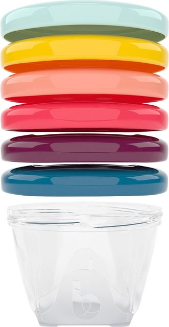 Babymoov 6er-Pack Behälter für Babynahrung, transparent und multicolour, 180 ml - Bild 1