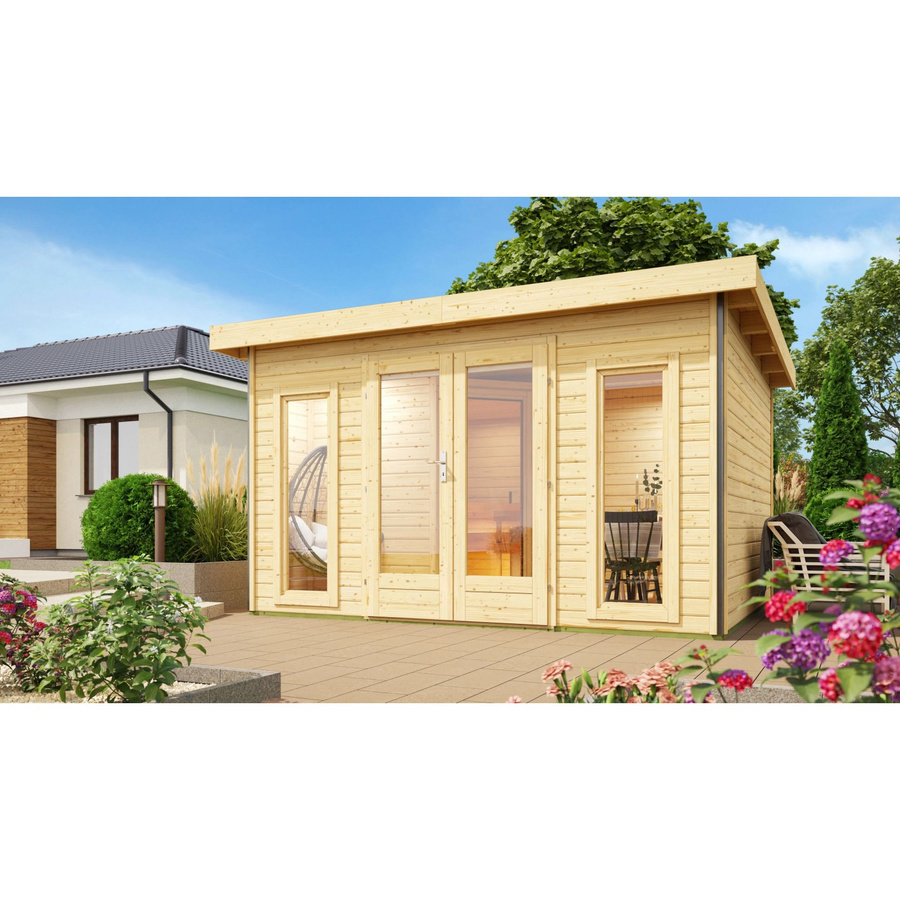 Saunahaus Magnus 2-Set B in Natur, inklusive 9 kW Ofen mit externer Steuerung - Bild 2