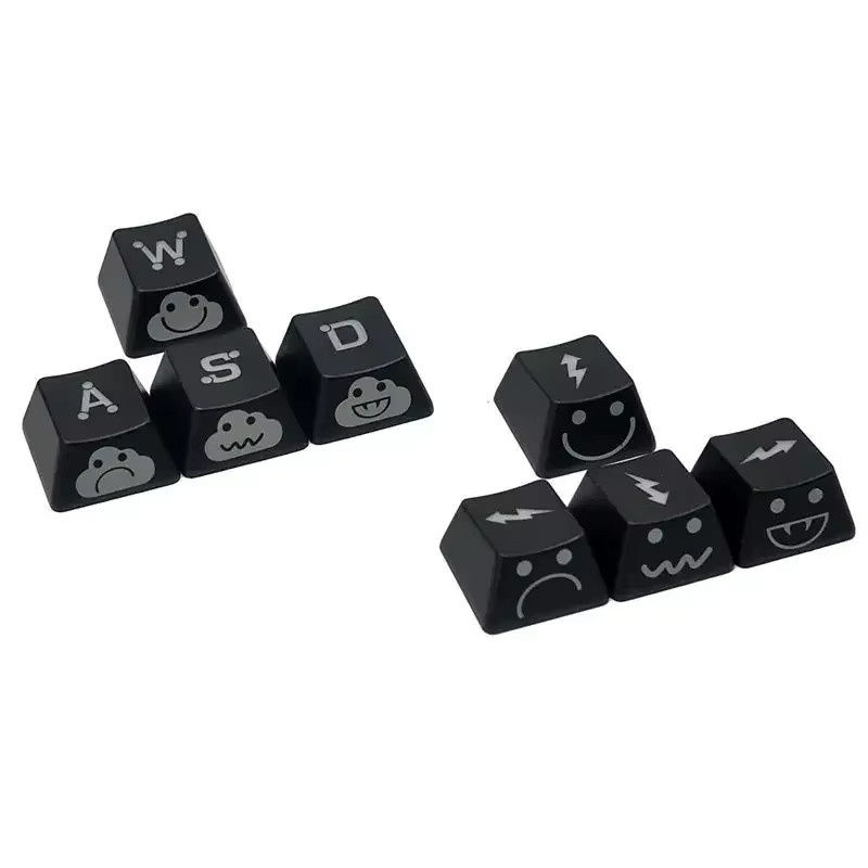 WASD Arrow 4-Tasten-Tastenkappen-Set aus PBT-ABS in Schwarz für mechanische Tastaturen mit MX-Switches - Bild 2