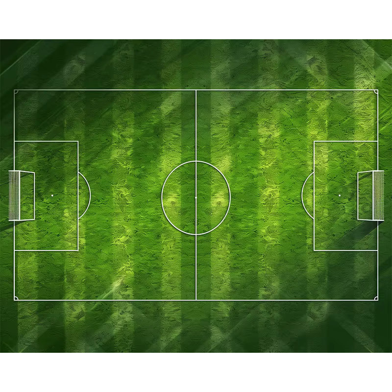 LYAHKAE Fußballplatzteppich in Grün, faltbare Spielmatte für Kinderzimmer und Wohnzimmer, rutschfest und maschinenwaschbar, B/T: 200 x 300 cm - Bild 3
